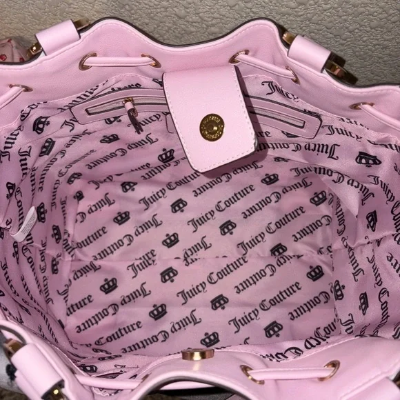 Juicy Couture Classic Scotty Daydreamer Tote Pink Brown Crown Crest Bag NWT Y2K - Picture 6 of 7